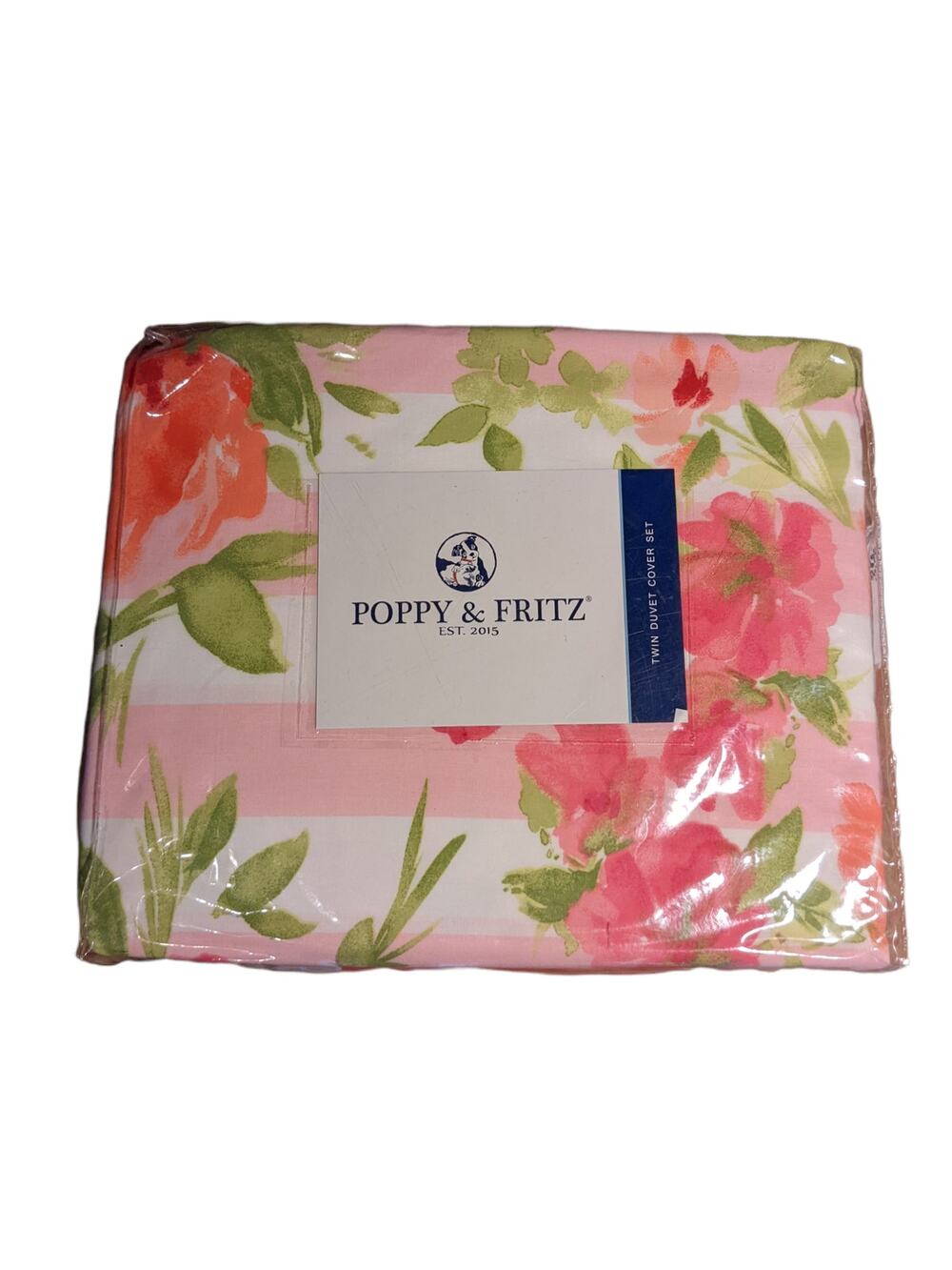 NEW Poppy & Fritz Twin Floral Duvet Cover Set With Sham
